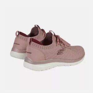 NEW! Skechers Ladies' Bountiful Lace-up Sneaker Pink/Mauve, Size 7.5